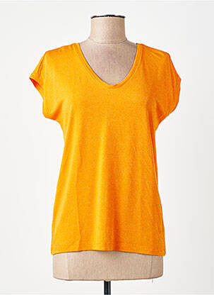 Tricou portocalie PIECES femeie