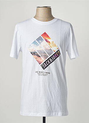 Tricou alb JACK & JONES bărbat