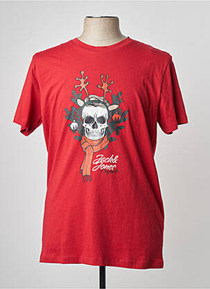 Tricou roșu JACK & JONES bărbat