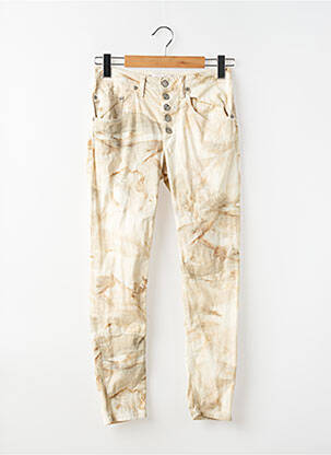 Blugi cu croială slim bej PLEASE femme