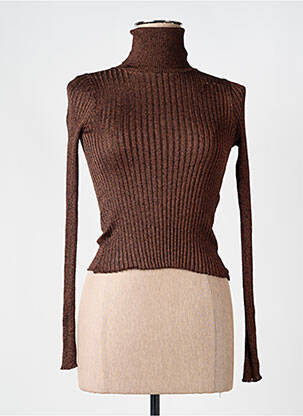 Pulover cu guler înalt maro MANGO femeie