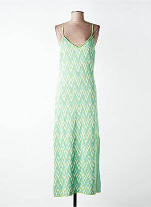 Rochie lungă verde MANGO femeie