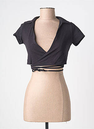 Top scurt negru TALLY WEIJL femeie