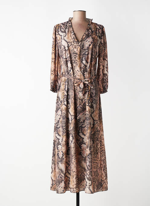 Rochie lungă maro BELLITA femme