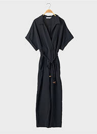 Salopetă-pantalon negru MANGO femme