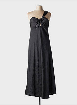 Rochie lungă negru MANGO femeie