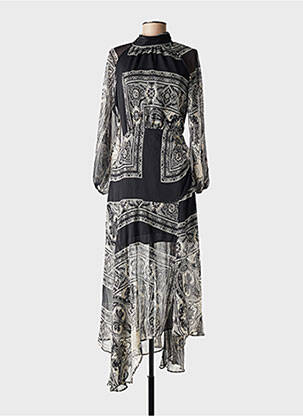 Rochie lungă negru MANGO femeie