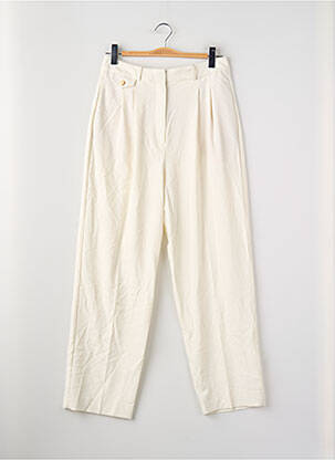 Pantalon drept alb MANGO femeie
