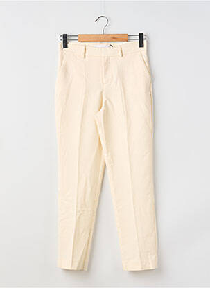Pantalon drept bej MANGO femeie