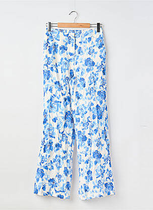 Pantalon larg albastru MANGO femeie