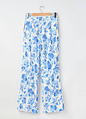 Pantalon larg albastru MANGO femeie