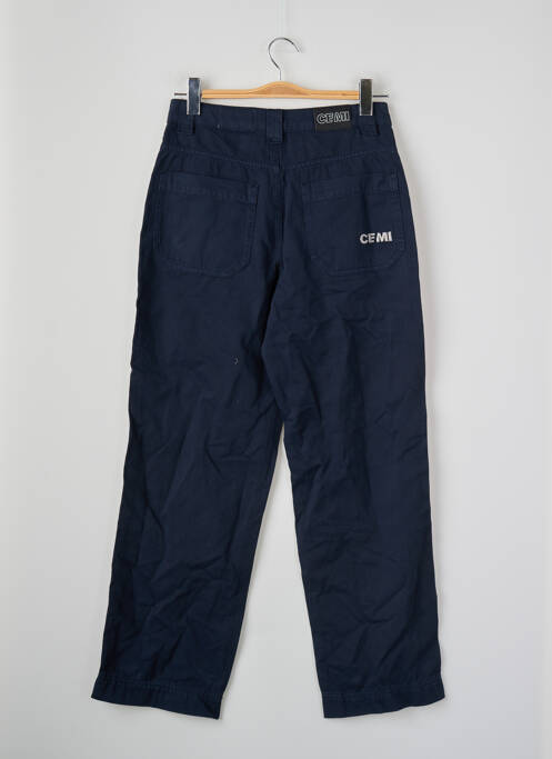 Pantalon drept albastru CEMI femme