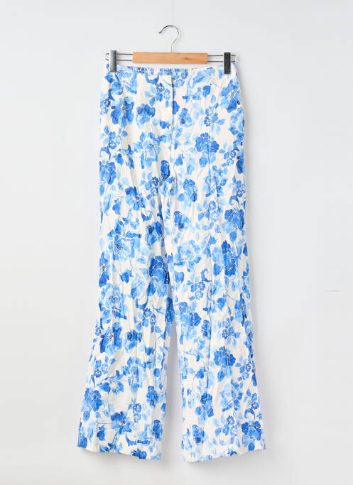 Pantalon larg albastru MANGO femeie