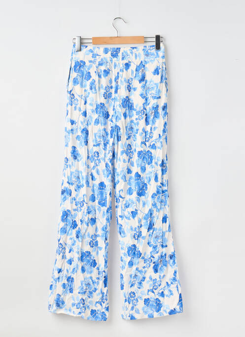 Pantalon larg albastru MANGO femeie