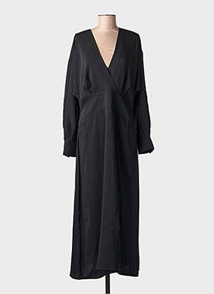 Rochie lungă negru MANGO femeie