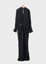 Salopetă-pantalon negru MANGO femme