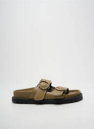 Sandale/pantofi decupați verde MANGO femme