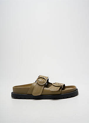 Sandale/pantofi decupați verde MANGO femme