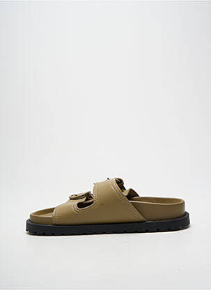 Sandale/pantofi decupați verde MANGO femeie