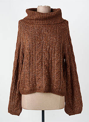 Pulover cu guler înalt maro ONLY femme