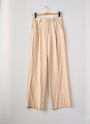 Pantalon drept bej MANGO femeie