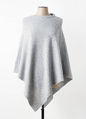 Poncho gri PIECES femeie