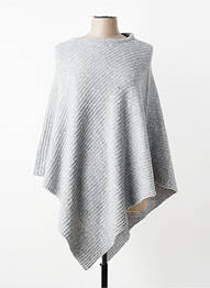 Poncho gri PIECES femme