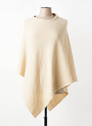 Poncho bej PIECES femeie