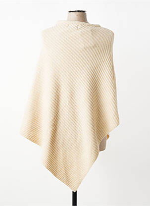 Poncho bej PIECES femeie