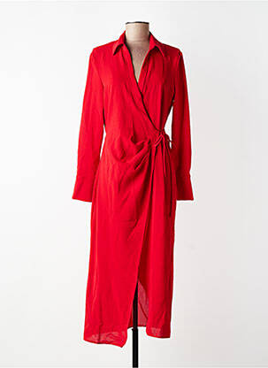 Rochie lungă roșu MANGO femeie