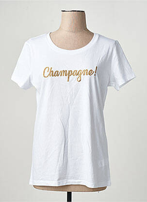 Top alb MONSIEUR TSHIRT femeie