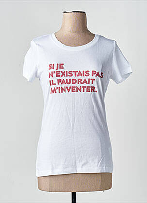 Tricou alb MONSIEUR TSHIRT femeie