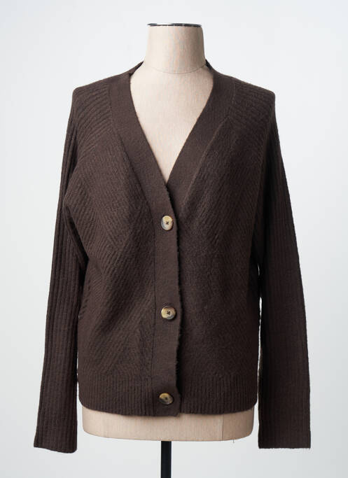 Vestă cu mâneci lungi maro ONLY femme