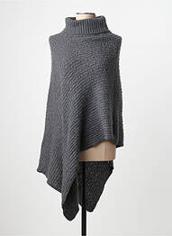 Poncho gri PIECES femme