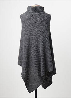Poncho gri PIECES femeie