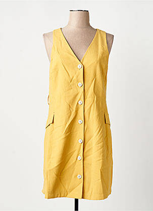 Rochie scurtă galben MANGO femeie