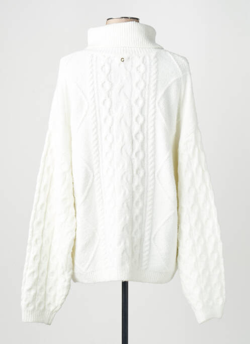 Pulover cu guler înalt alb GUESS femme