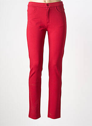 Pantalon drept roșu MULTIPLES femeie