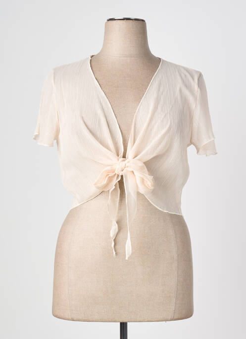 Vestă cu mâneci scurte bej MULTIPLES femme