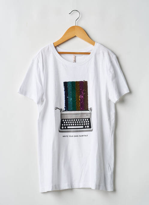 Top alb KIDS ONLY fille