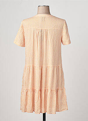 Rochie scurtă mâneci scurte mâneci scurte portocalie VERO MODA femeie