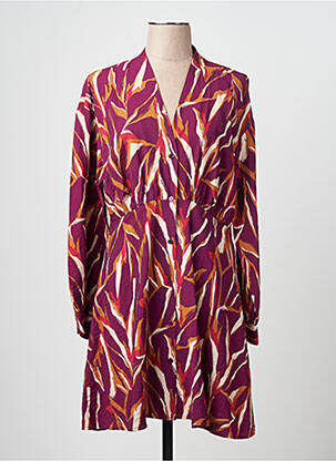 Rochie midi guler în v violet VILA femeie