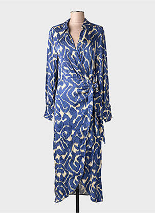 Rochie lungă albastru MANGO femeie