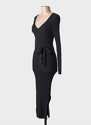 Rochie lungă negru MANGO femeie