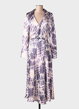 Rochie lungă violet MANGO femeie