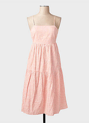 Rochie scurtă guler rotund portocalie VERO MODA femeie