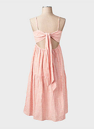 Rochie scurtă guler rotund portocalie VERO MODA femeie