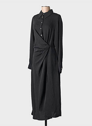 Rochie lungă negru MANGO femeie