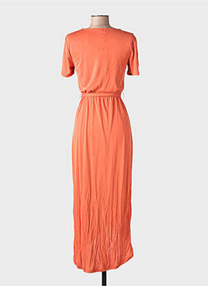 Rochie midi mâneci scurte mâneci scurte portocalie OBJECT femeie