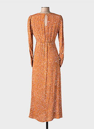 Rochie lungă portocalie MANGO femeie